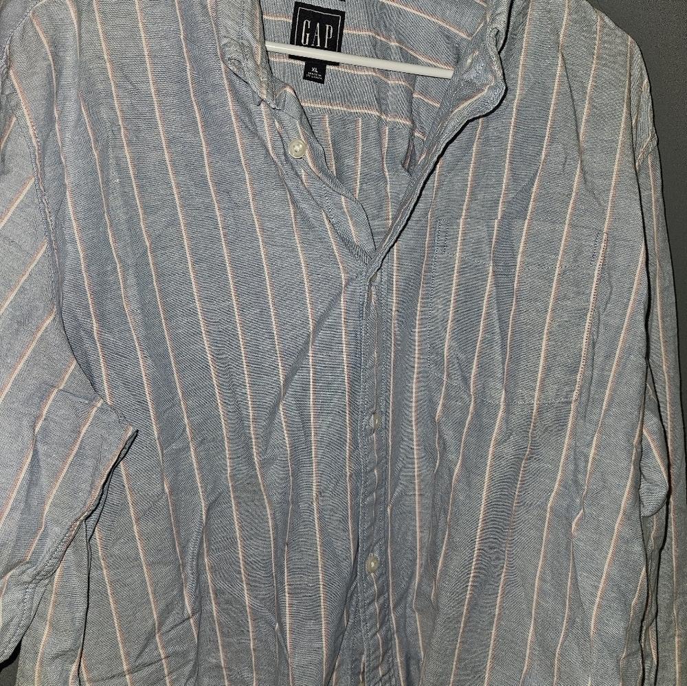 Gap Mens Long Sleeve Button Up Dress Shirt Size Xl - Picture 8 of 11